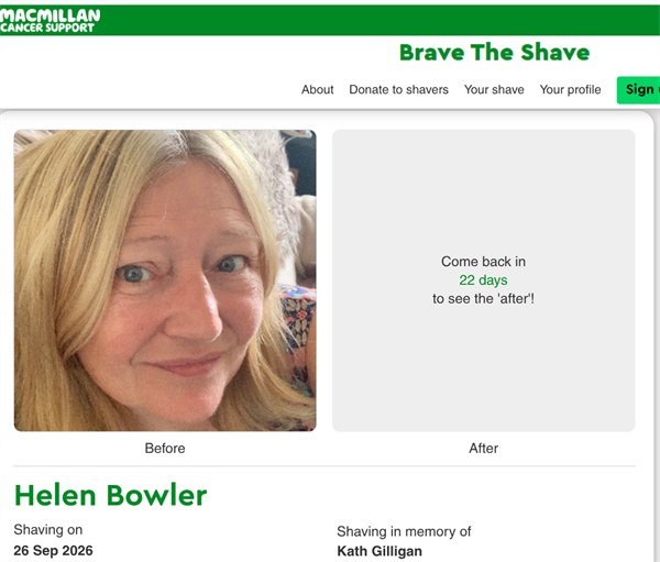 BRAVE THE SHAVE 26/9/26 7pm